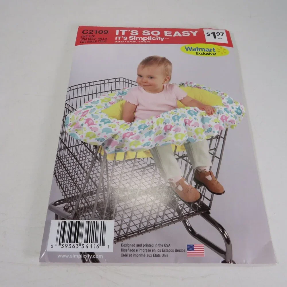 Simplicity C2109 Shopping Cart Cover Walmart Exclusive one size UNCUT